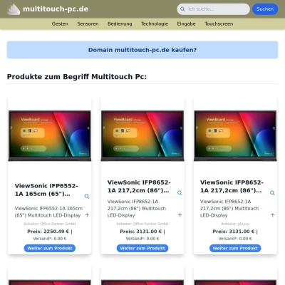 Screenshot multitouch-pc.de
