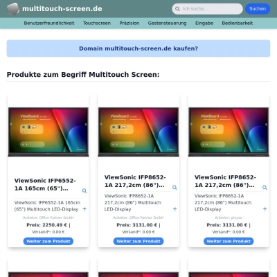 Screenshot multitouch-screen.de
