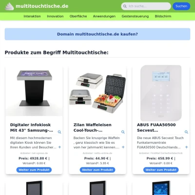 Screenshot multitouchtische.de