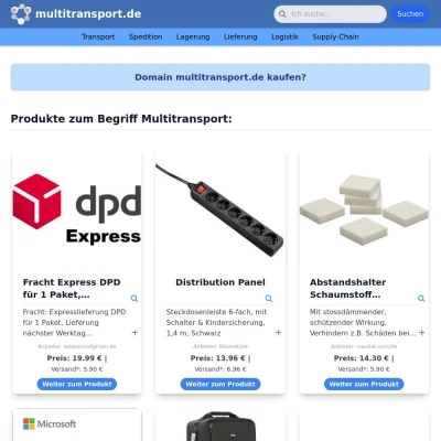 Screenshot multitransport.de