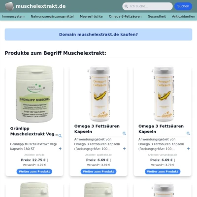 Screenshot muschelextrakt.de