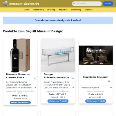 Screenshot museum-design.de