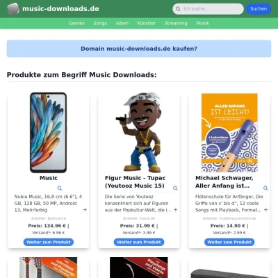 Screenshot music-downloads.de