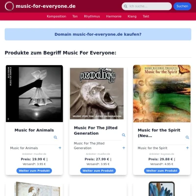 Screenshot music-for-everyone.de