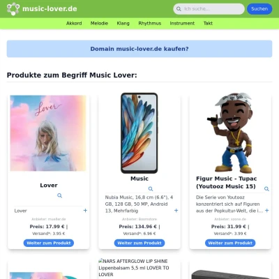 Screenshot music-lover.de