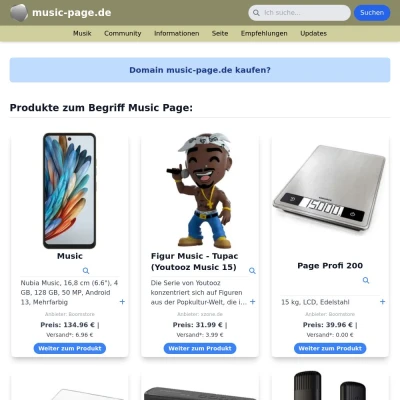 Screenshot music-page.de