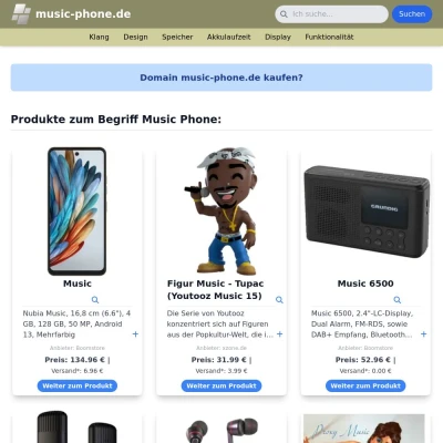 Screenshot music-phone.de