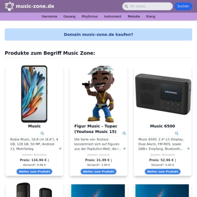 Screenshot music-zone.de
