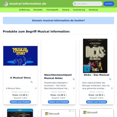 Screenshot musical-information.de