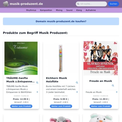 Screenshot musik-produzent.de