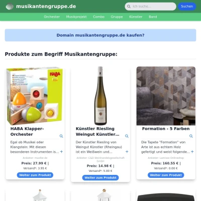 Screenshot musikantengruppe.de