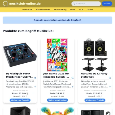 Screenshot musikclub-online.de