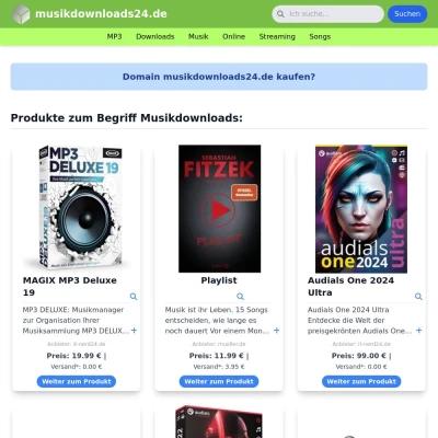 Screenshot musikdownloads24.de