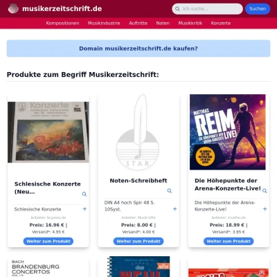 Screenshot musikerzeitschrift.de