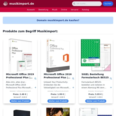 Screenshot musikimport.de