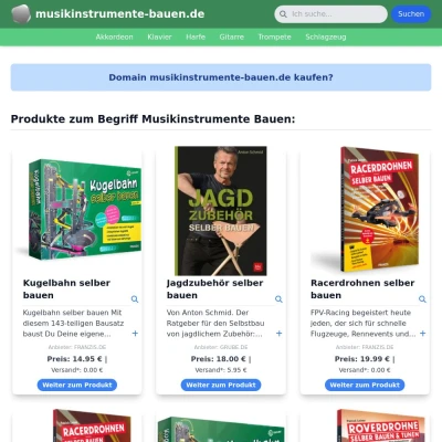 Screenshot musikinstrumente-bauen.de