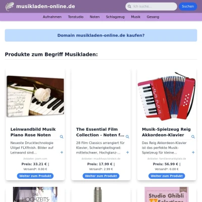 Screenshot musikladen-online.de