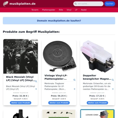 Screenshot musikplatten.de