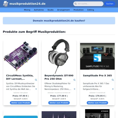 Screenshot musikproduktion24.de