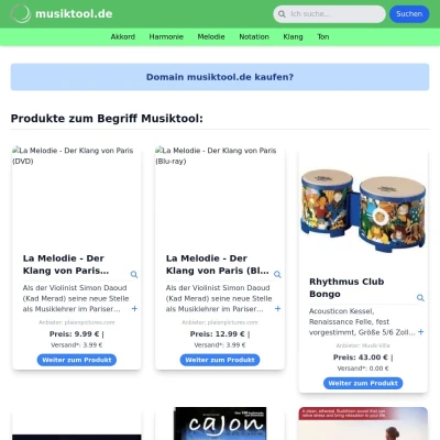 Screenshot musiktool.de