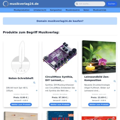 Screenshot musikverlag24.de