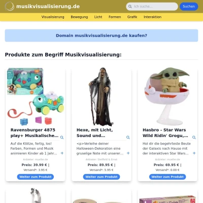Screenshot musikvisualisierung.de