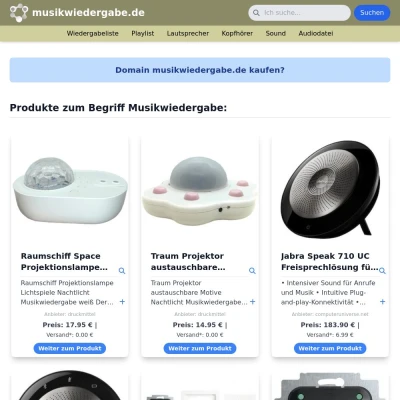 Screenshot musikwiedergabe.de