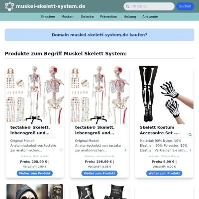 Screenshot muskel-skelett-system.de