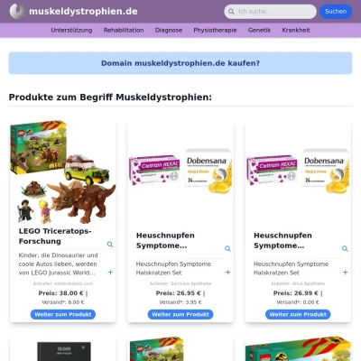 Screenshot muskeldystrophien.de