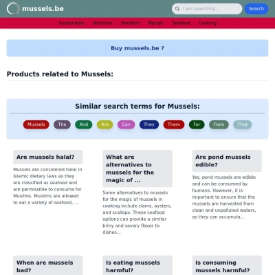 Screenshot mussels.be