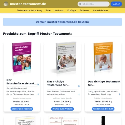 Screenshot muster-testament.de