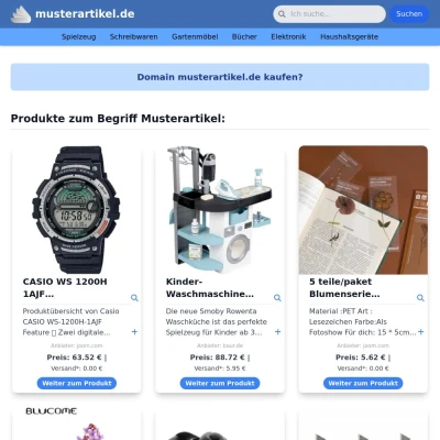 Screenshot musterartikel.de