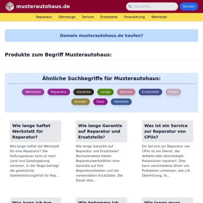 Screenshot musterautohaus.de