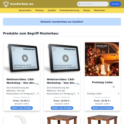 Screenshot musterbau.eu