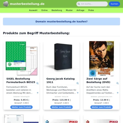 Screenshot musterbestellung.de