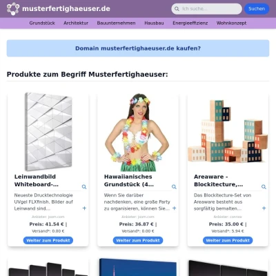 Screenshot musterfertighaeuser.de