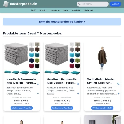 Screenshot musterprobe.de