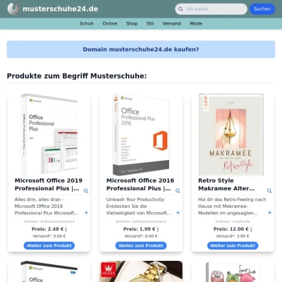 Screenshot musterschuhe24.de