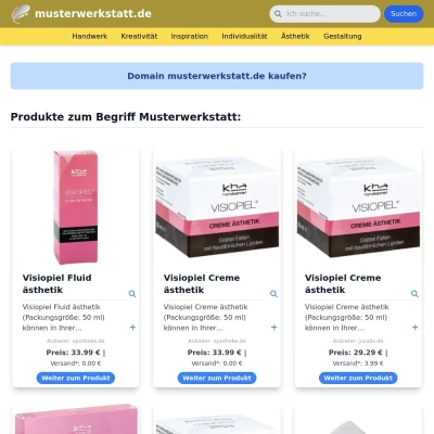 Screenshot musterwerkstatt.de