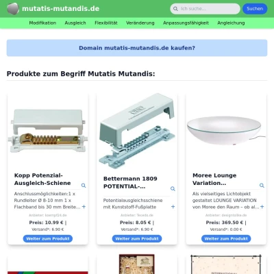 Screenshot mutatis-mutandis.de