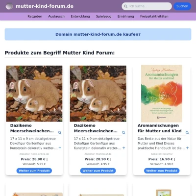 Screenshot mutter-kind-forum.de