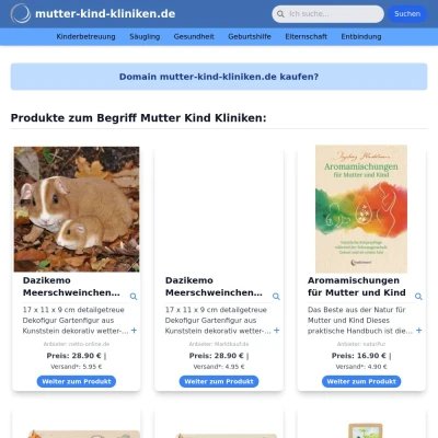 Screenshot mutter-kind-kliniken.de