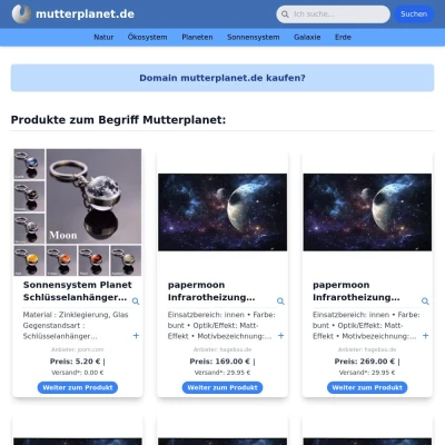 Screenshot mutterplanet.de