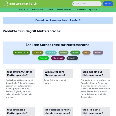 Screenshot muttersprache.ch