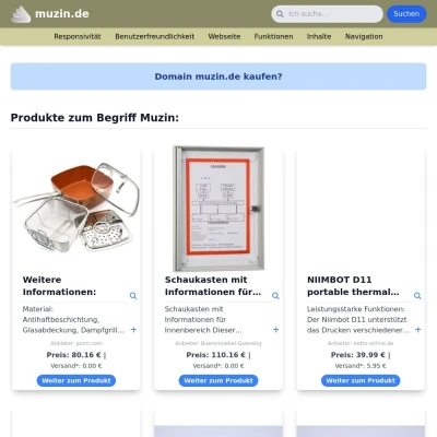 Screenshot muzin.de