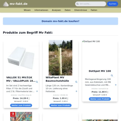 Screenshot mv-fakt.de