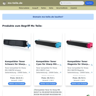 Screenshot mx-teile.de