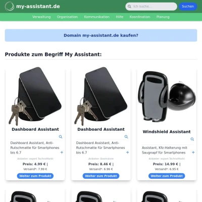 Screenshot my-assistant.de
