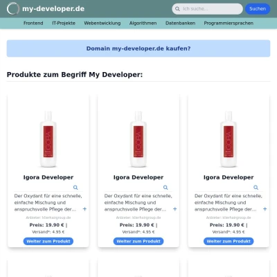 Screenshot my-developer.de