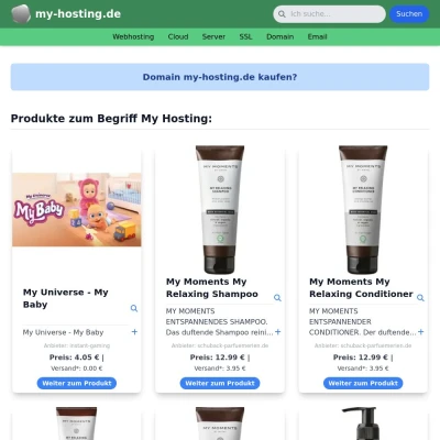 Screenshot my-hosting.de